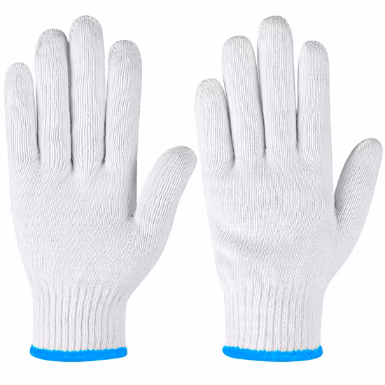 China Wholesale 10/7gauge Safety/Work Glove Industrial/Working Hand Guantes White Cotton Knitted Gloves