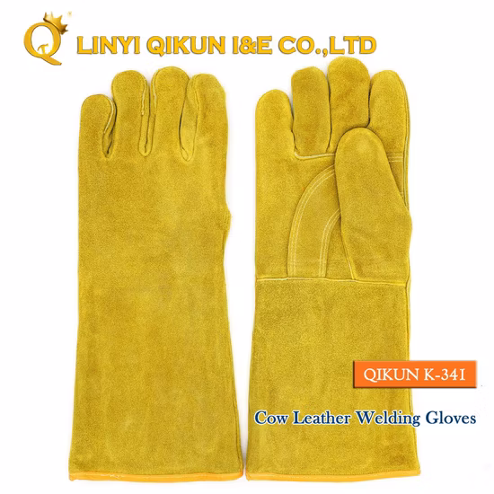 Full Cow Leather Working Safety Labor Protect Industrial Gloves