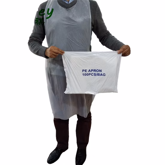 Tabliers jetables de cuisine de fruits de mer jetables en plastique poly