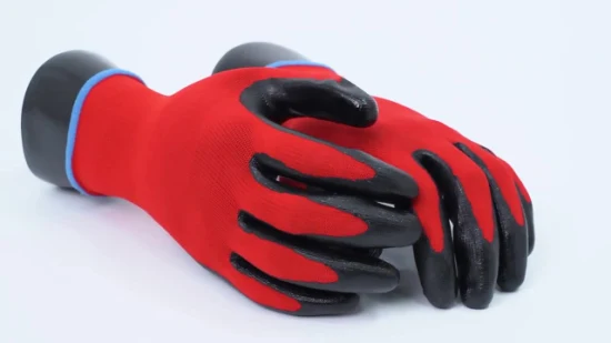 Gants de sécurité Xingyu 13G Ployester Shell Gants enduits de nitrile/Gants de construction/Gants de travail de grande qualité