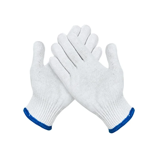 La Chine de gros 30-60g/paires de gants tricotés en coton blanc Gants de travail de travail de sécurité pour le jardin