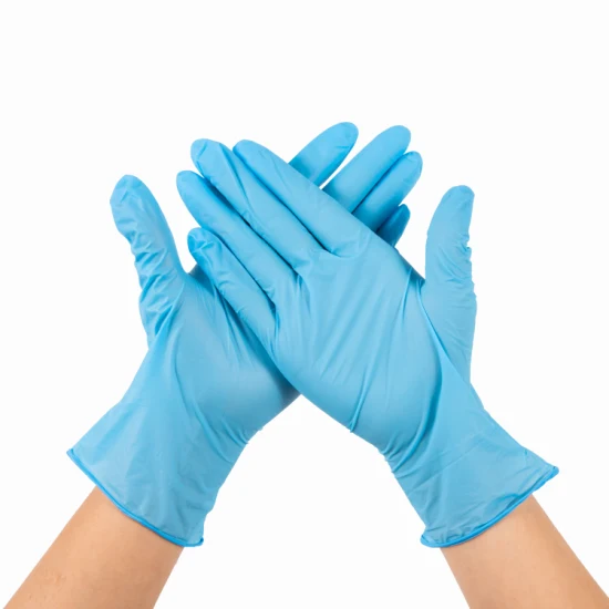 CE FDA violet/rose poudre d'approvisionnement médical jetable violet bleu nitrile examen vinyle sans latex examen non stérile fabricant de gants d'inspection des aliments