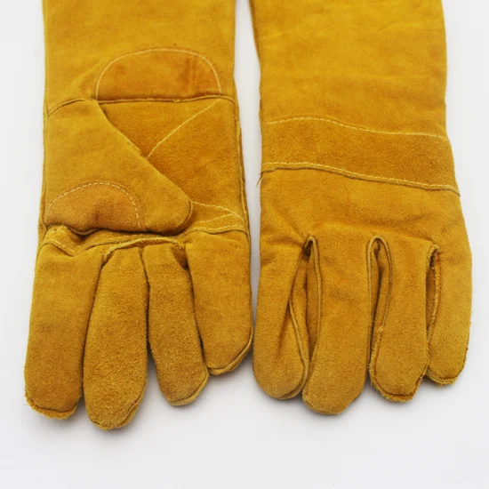 La pleine sécurité de travail en cuir de vachette protège les gants industriels