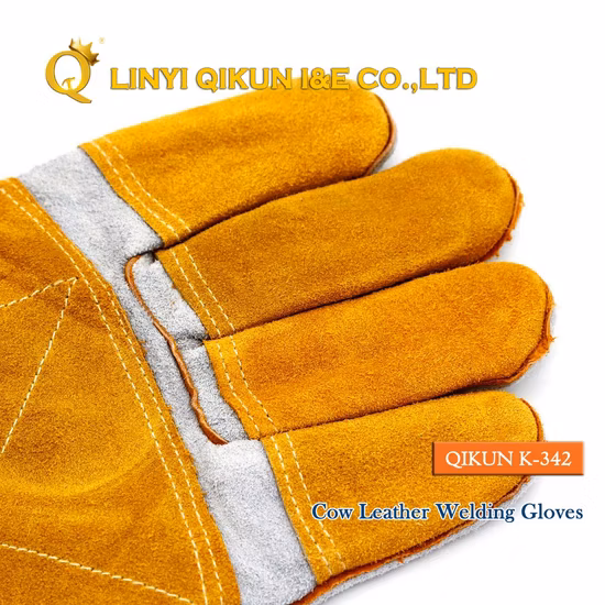 La pleine sécurité de travail en cuir de vachette protège les gants industriels