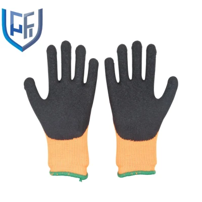 Gants de travail d'hiver enduits de mousse de latex à doublure chaude en acrylique 10 g