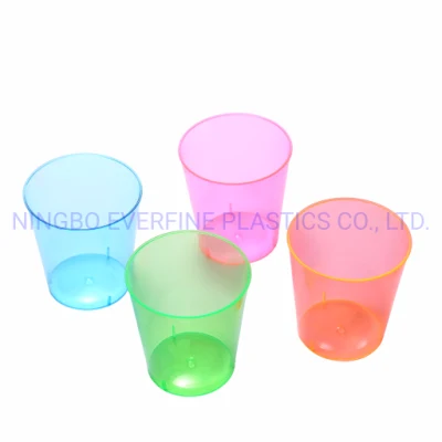 Produits en plastique jetables en plastique pour verre à liqueur au néon (PS) de 2 oz